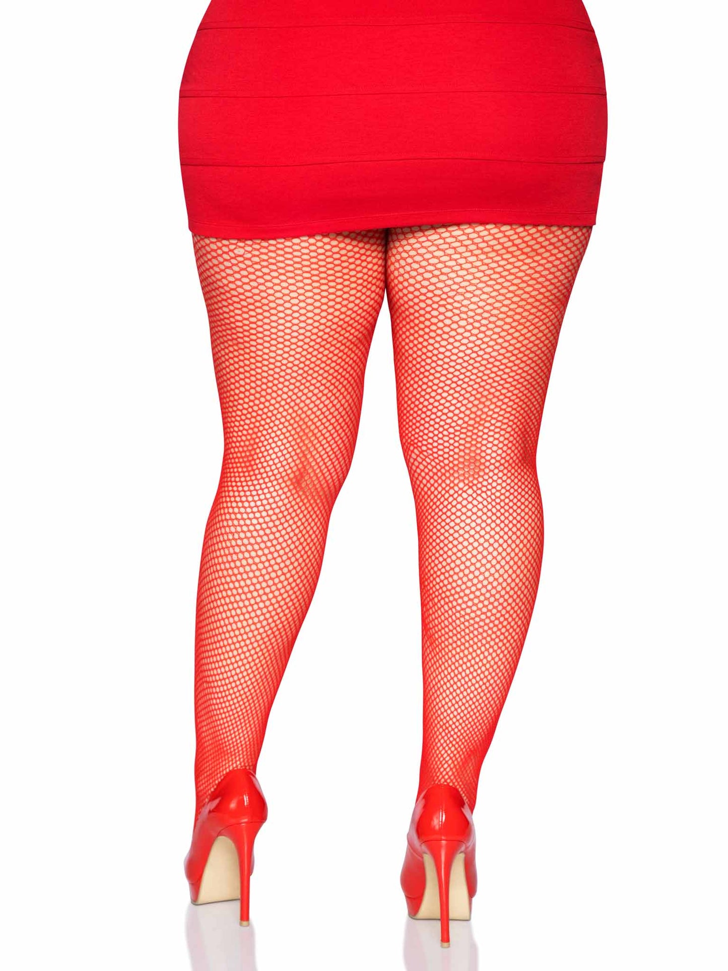 Risa Plus Nylon Fishnet Tights -  - Hosiery