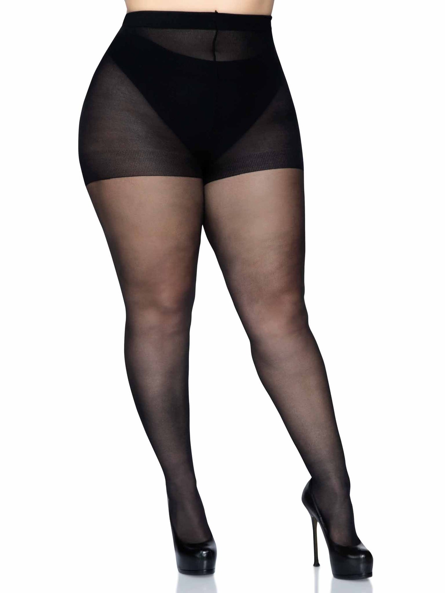 Cadi Plus Sheer Backseam Pantyhose -  - Hosiery