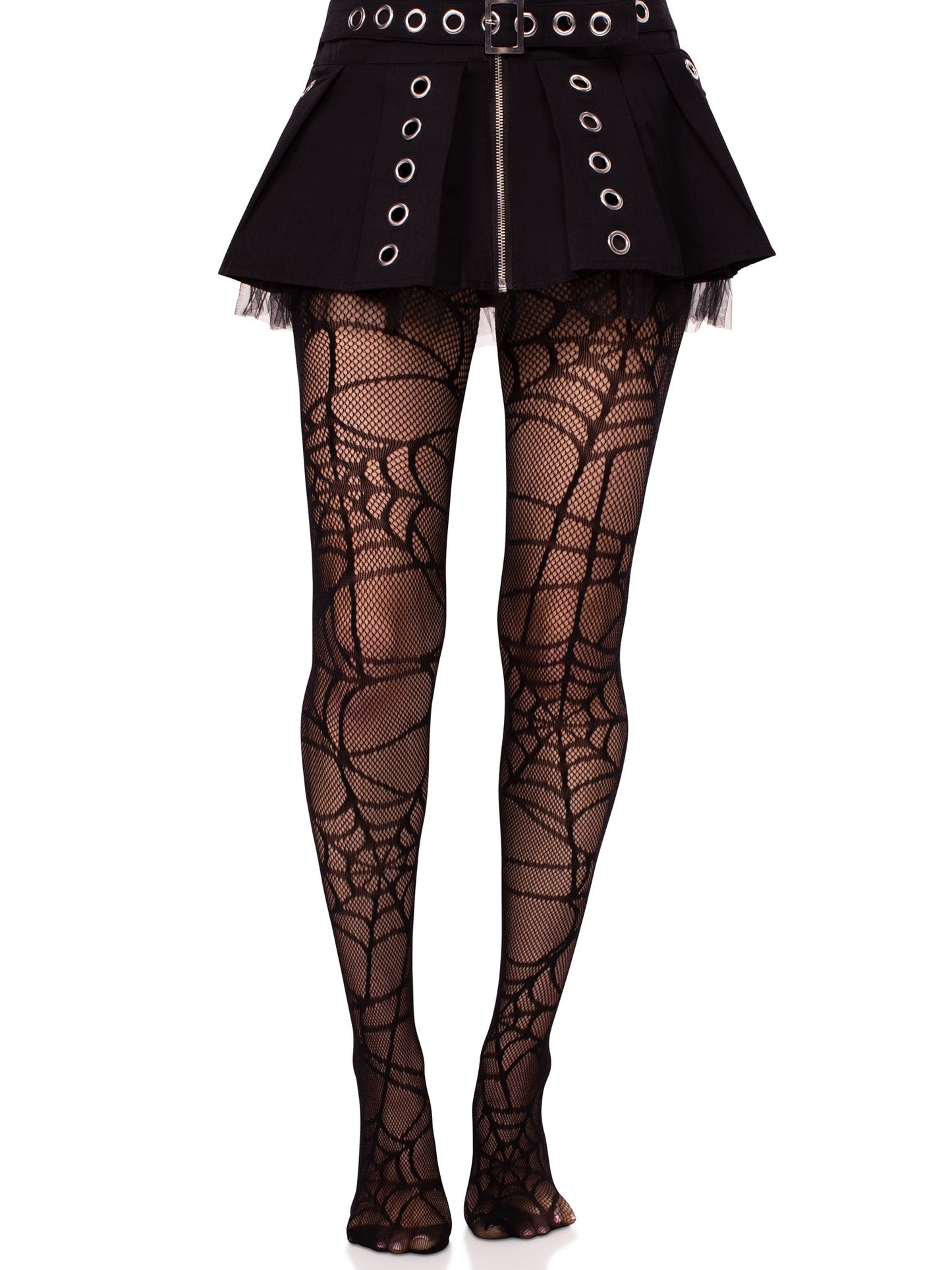Spiderweb Net Tights - Gothic Fishnet Hosiery - Halloween Spider Web Stockings