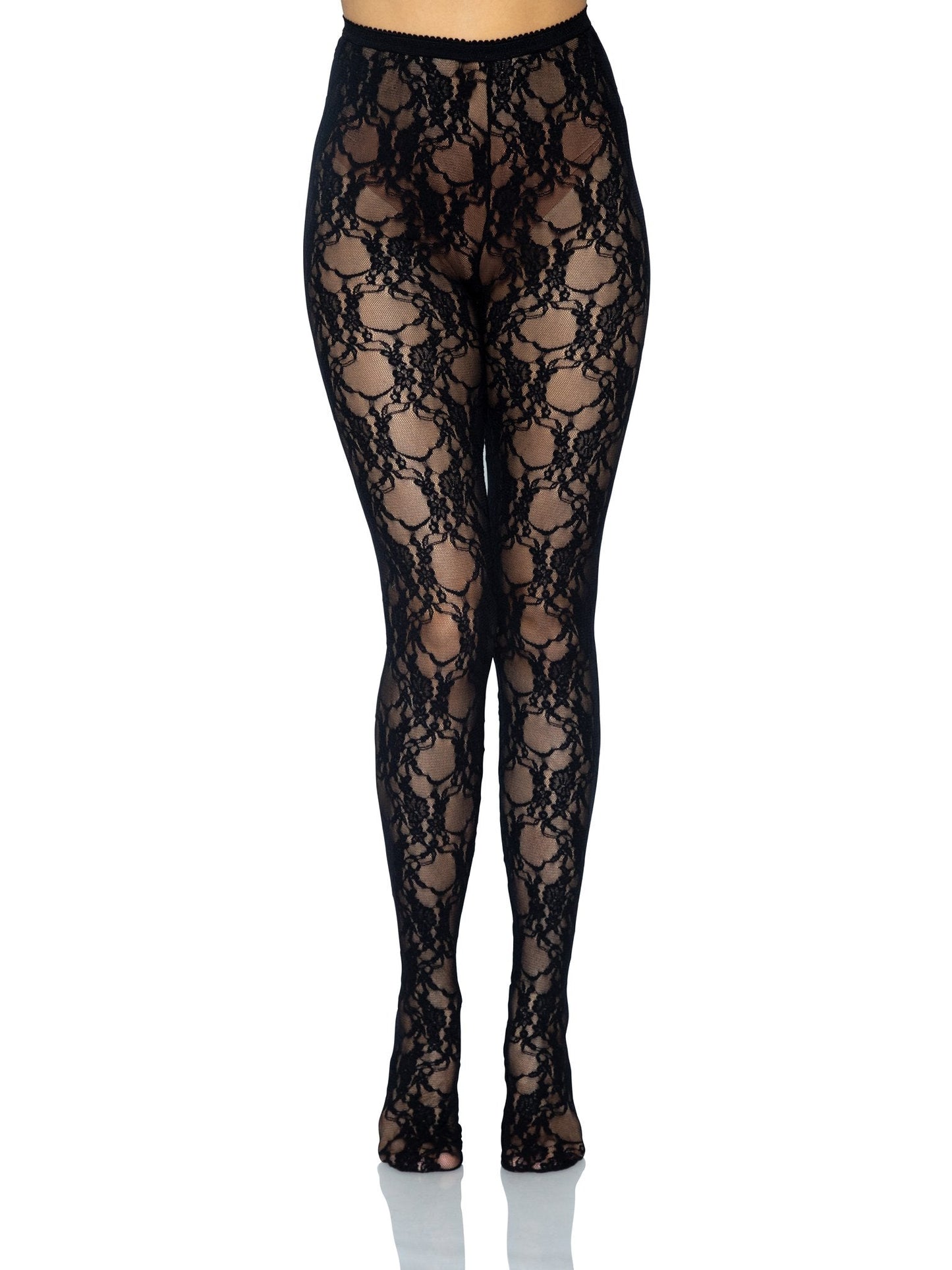 Tori Floral Lace Tights - Romantic Lace Pantyhose - Feminine Hosiery