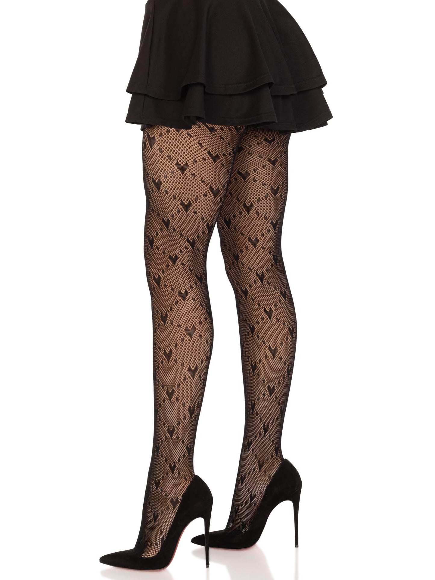 Valentina Heart Net Tights -  - Hosiery