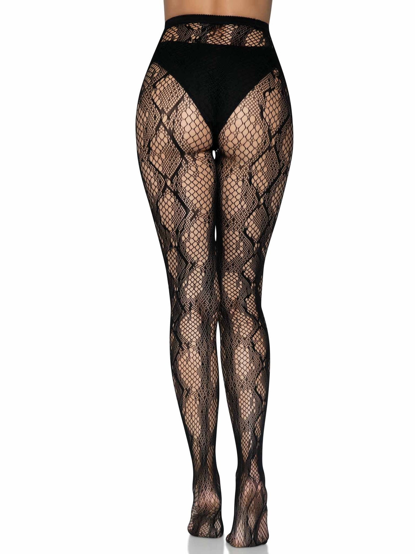 Python Net Tights - Animal Print Fishnet Tights - Edgy Hosiery