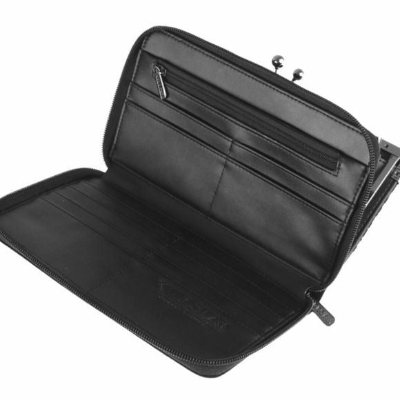 Haunted Soul Wallet | Velvet Burnout Goth Punk Kiss Lock Clutch - Killstar - Wallets