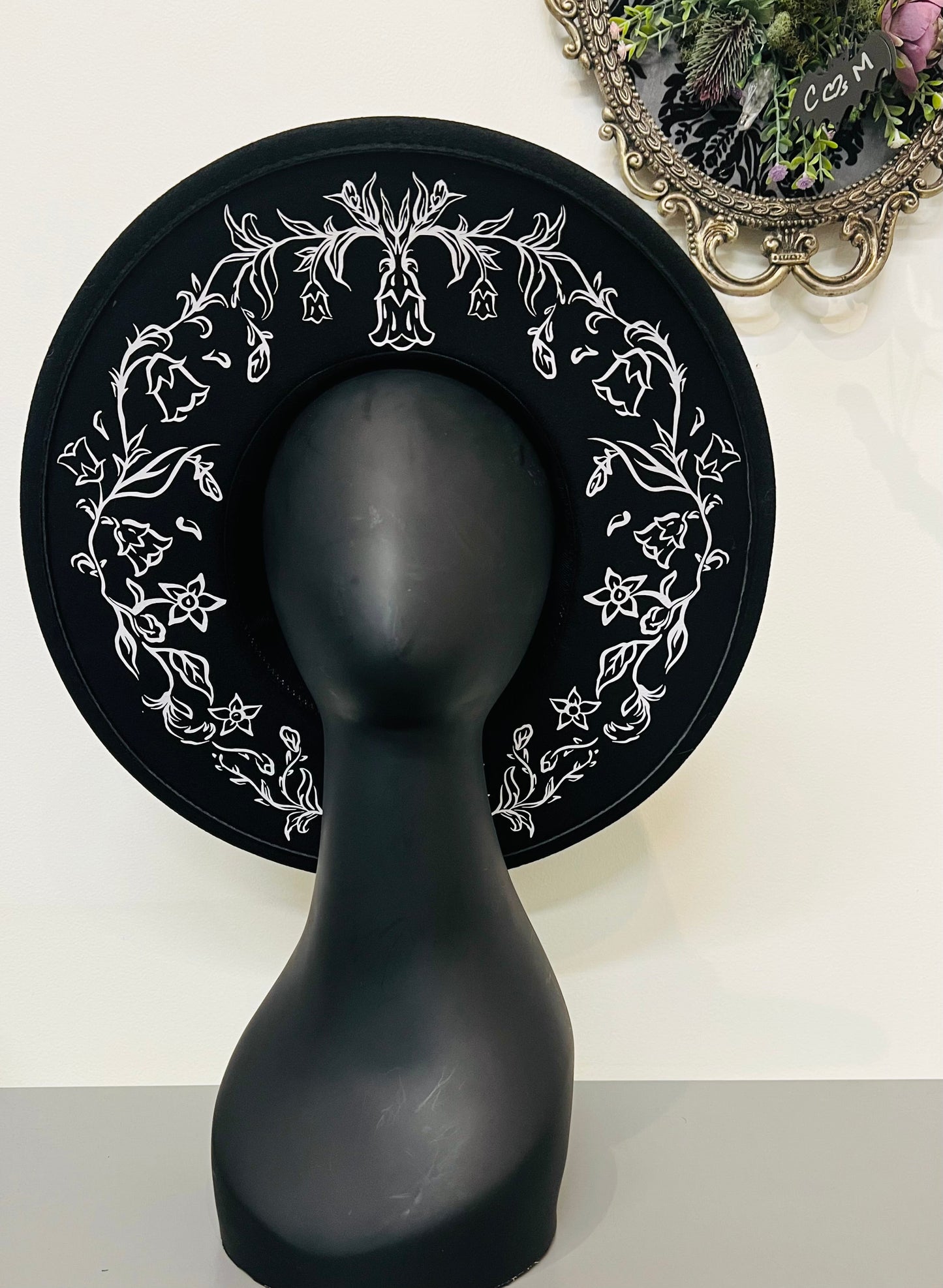 Vegan Felt Hat - XL Brim - Belladonna - Collab with The Pickety Witch - -
