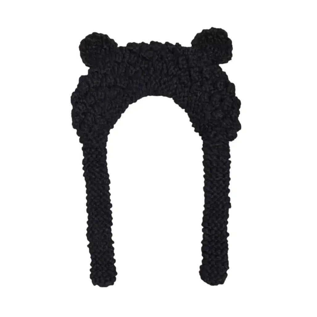 ‘Babe Bear’ Knit Ear Muff Winter Hat – Kawaii Goth Harajuku Beanie with Bear Ears - - Ear Muff Hat