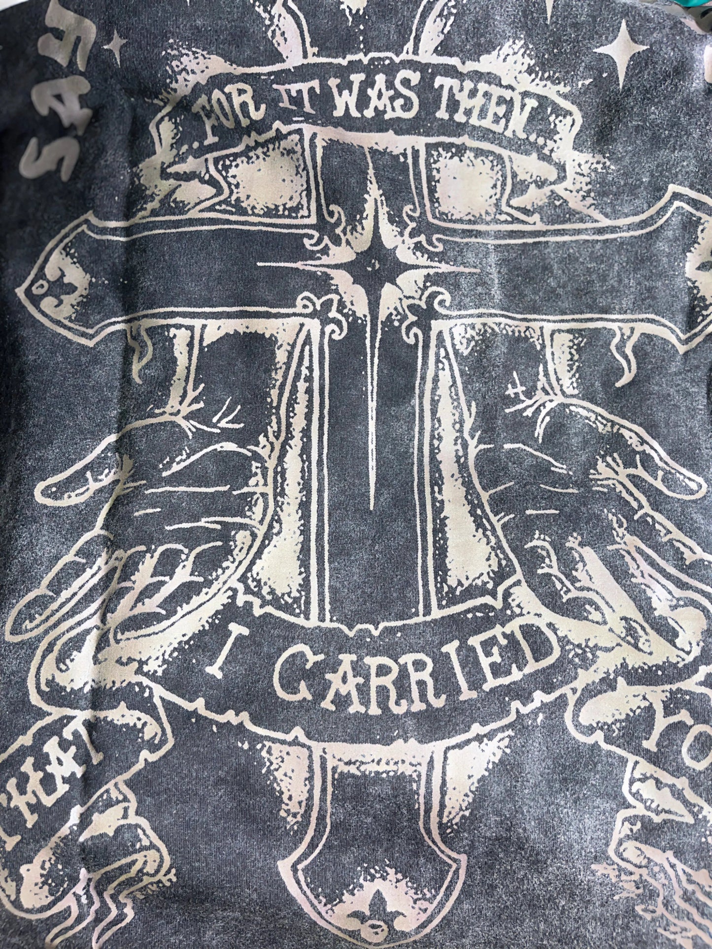 ‘Bad Nature’ Distressed Cat Ear Hoodie Shirt – Oversized Unisex Grunge Top for Darkwear & Punk Street Style -  - T-Shirts