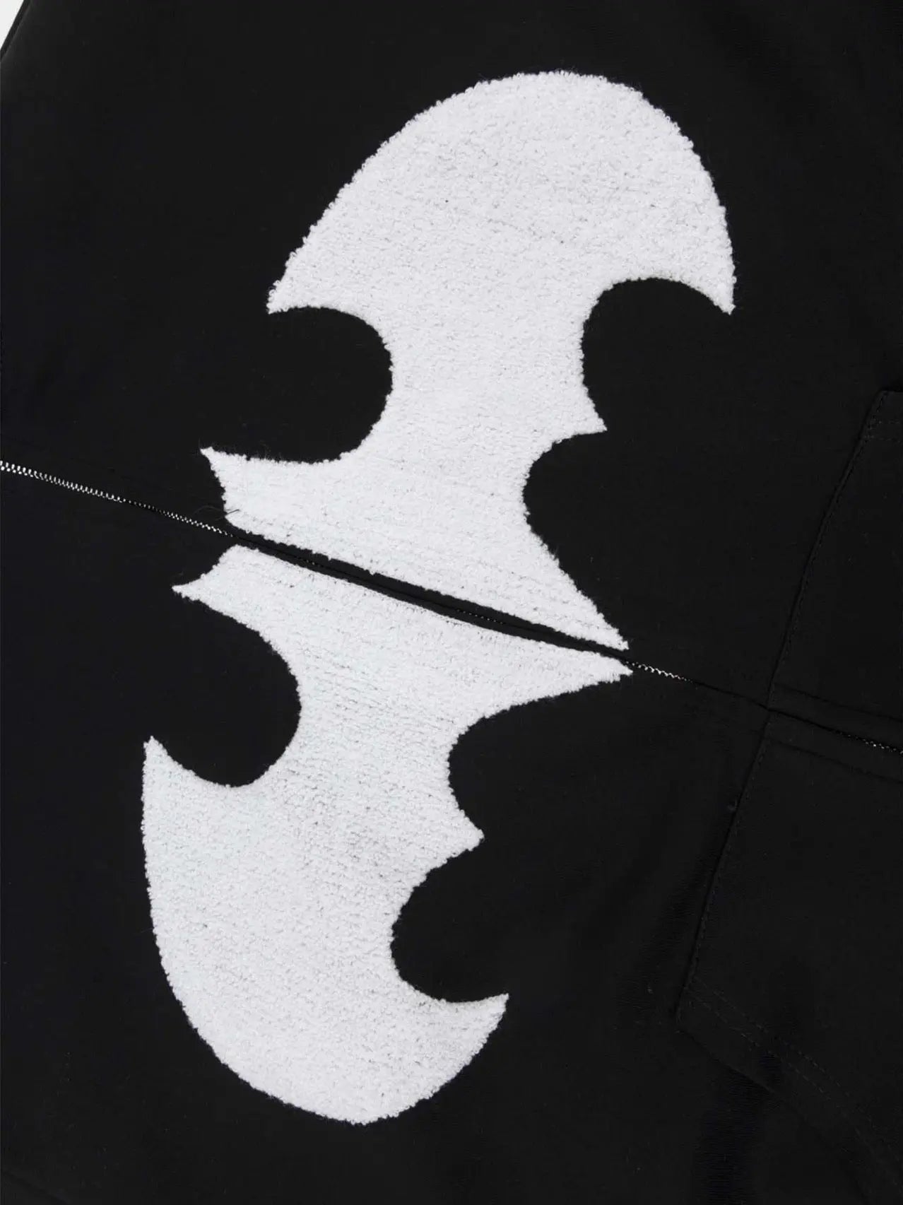 'Bat Girl' Dark Bats Zipped Oversized Hoodie -  - Hoodies