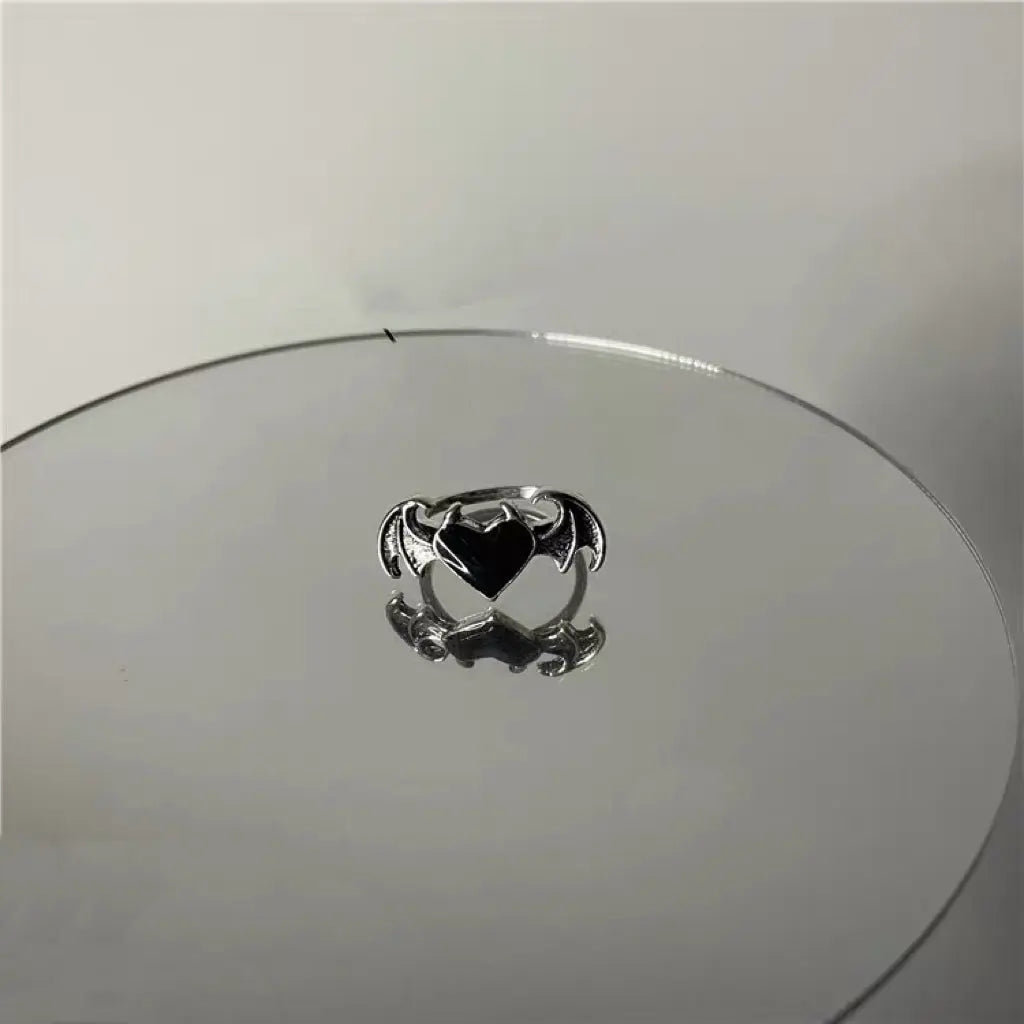 'Batsy' Bat Wings Shape Goth Rings -  - Rings