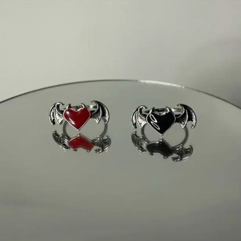 'Batsy' Bat Wings Shape Goth Rings -  - Rings