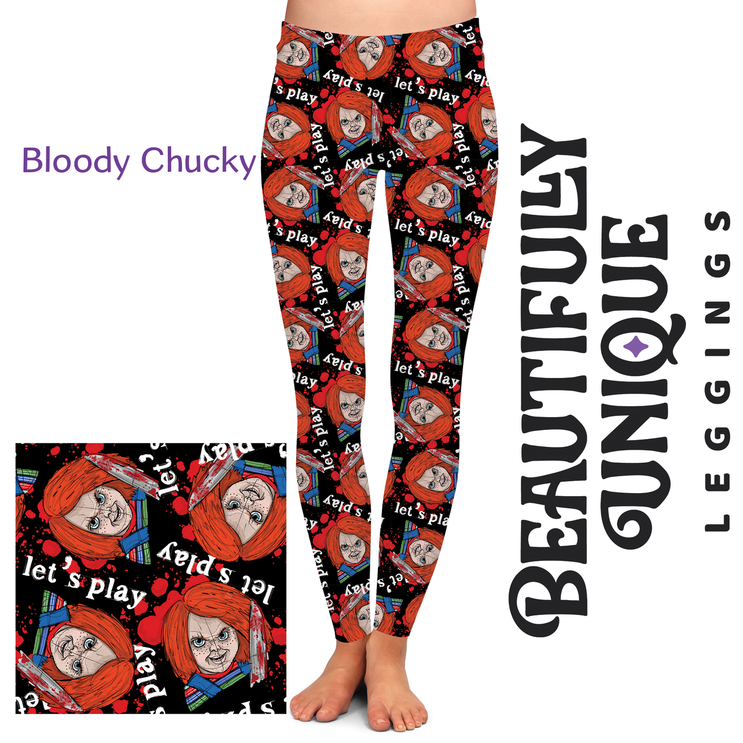 Bloody Chucky (Semi-Exclusive) - High-quality Handcrafted Vibrant Leggings -  - Leggings
