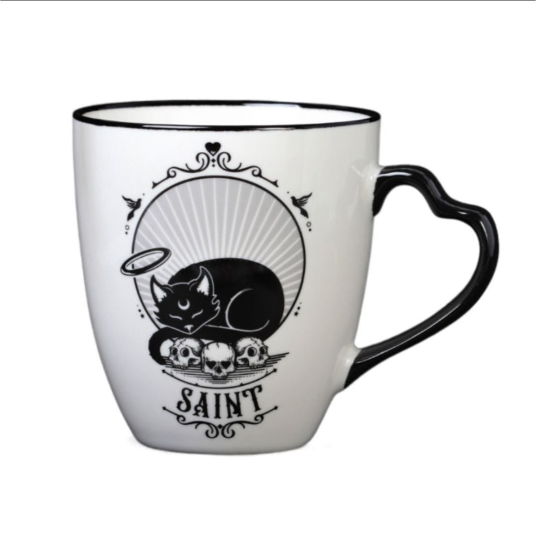 Saint & Sinner Mug Set (4pc) – Fine Bone China + Bonus Coasters