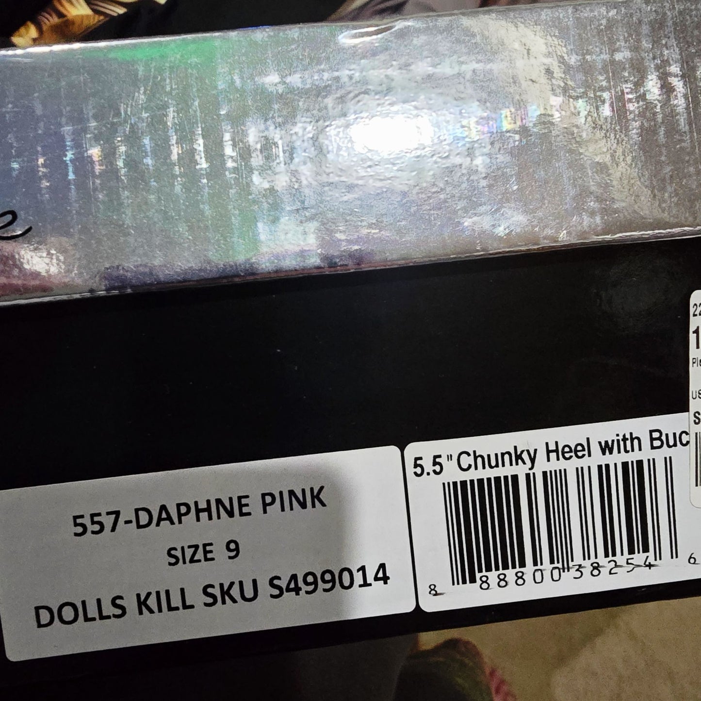 Pastel Goth Platform Heels – Pink Faux Suede O-Ring Buckle 9