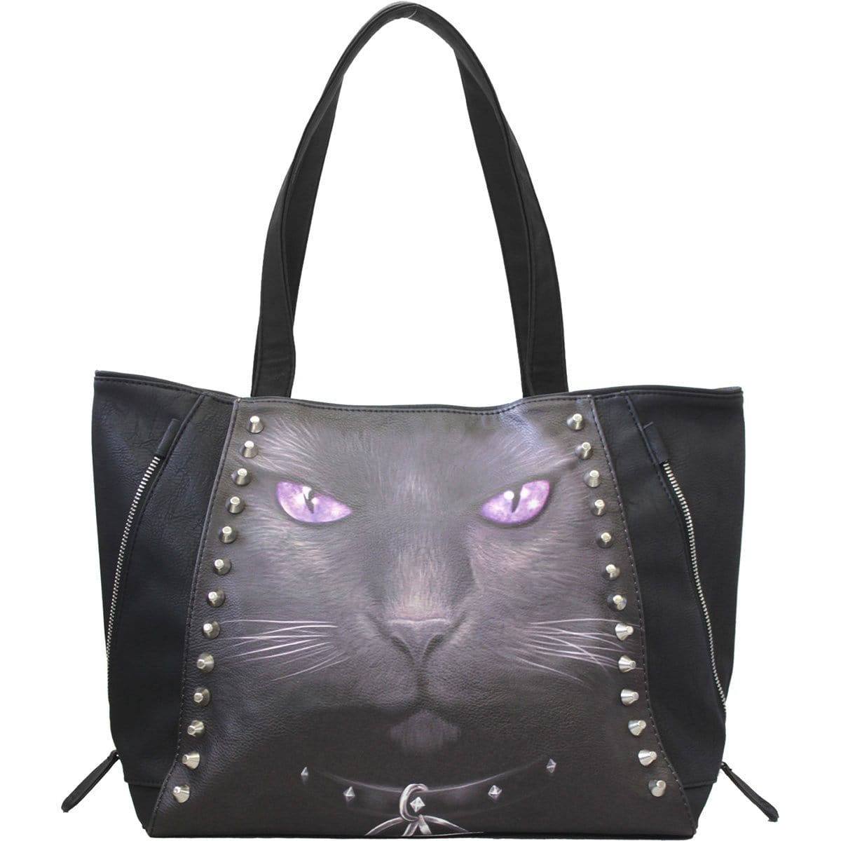 BLACK CAT - Tote Bag - PU Leather Studded -  - Bags