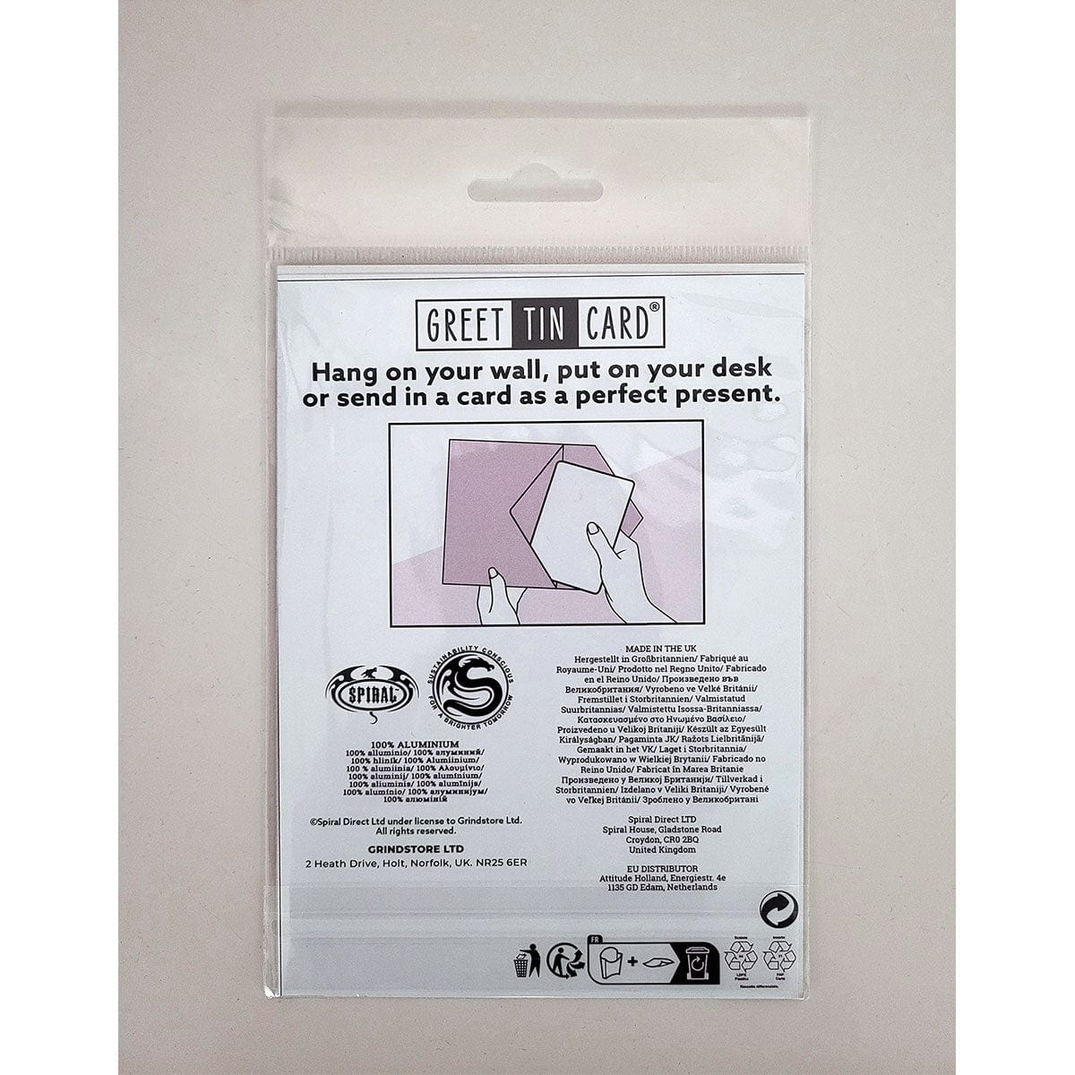 ENSLAVED ANGEL - Greet Tin Metal Cards - - Greeting Card