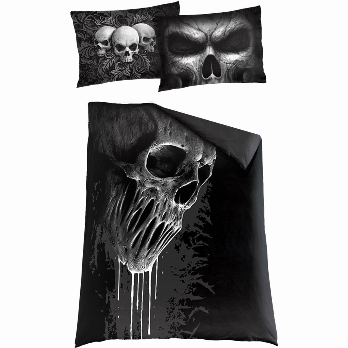 SKULL SCROLL - Single Duvet Cover + UK And EU Pillow case -  - Bedding & Linen