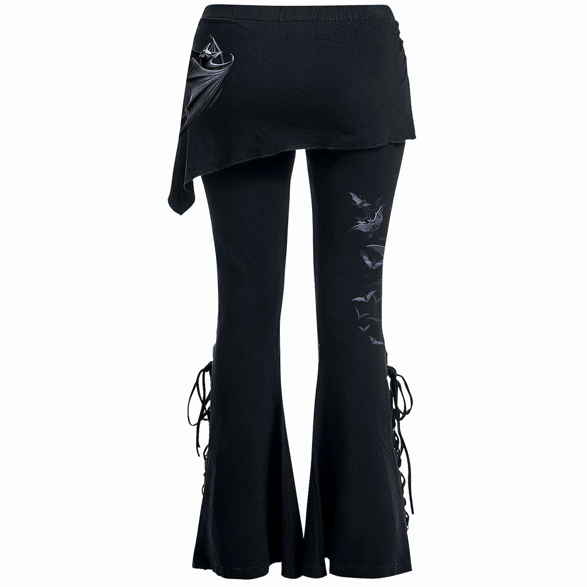 BAT'S HEART 2in1 Boot-Cut Leggings - Gothic Vampire Skirt Leggings - Alternative Fashion - - Leggings