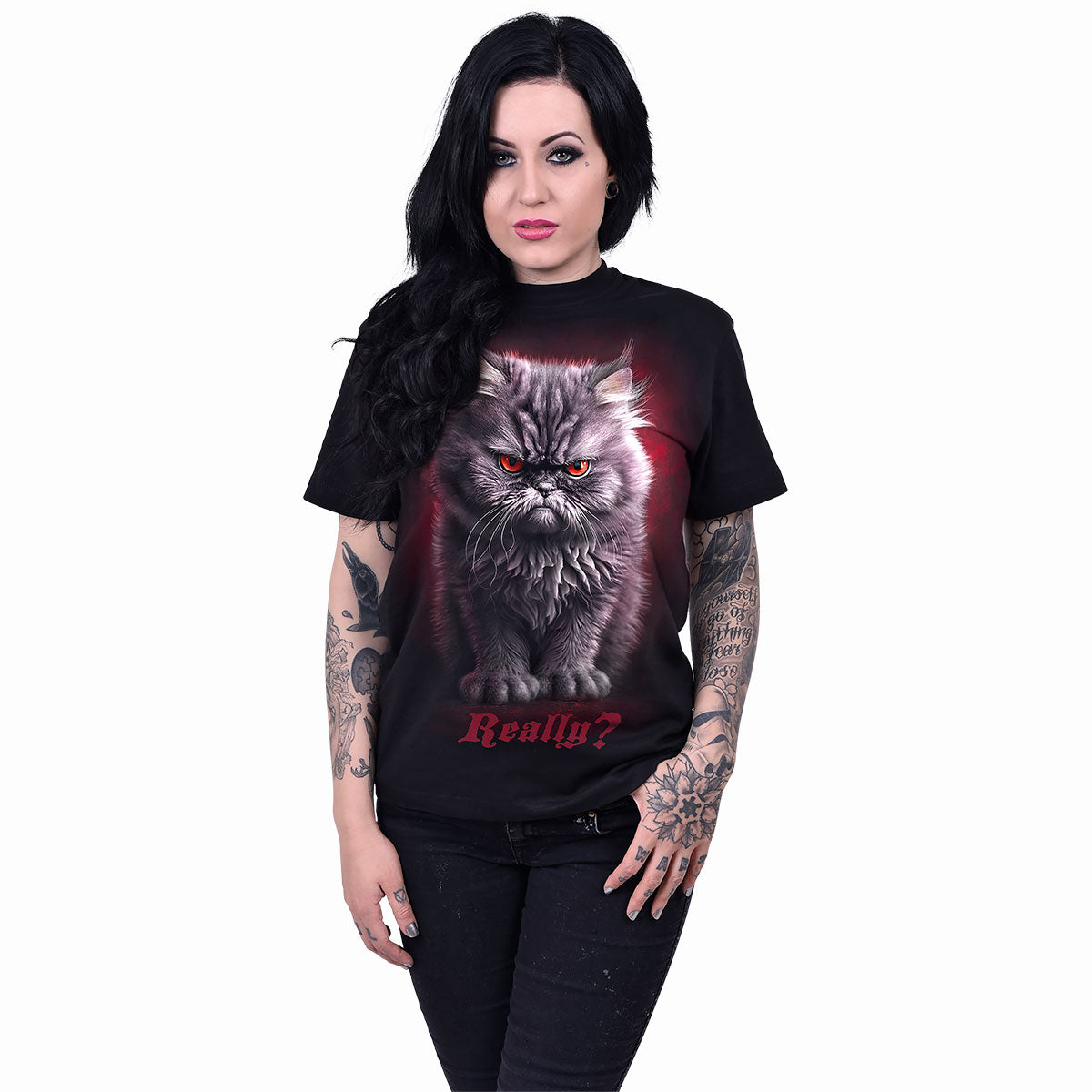 ANGER MANAGEMENT - Front Print T-Shirt Black -  - T-Shirts