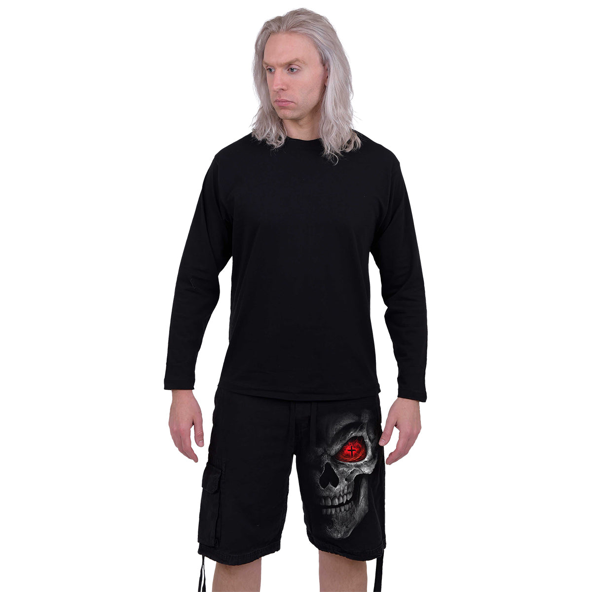 DEATH STARE - Vintage Cargo Shorts Black -  - Cargo Shorts
