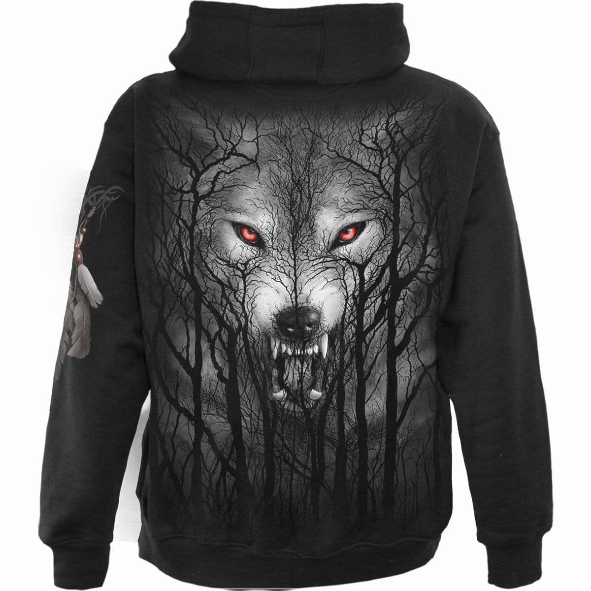 FOREST WOLF - Full Zip Hoody Black -  - Hoodies