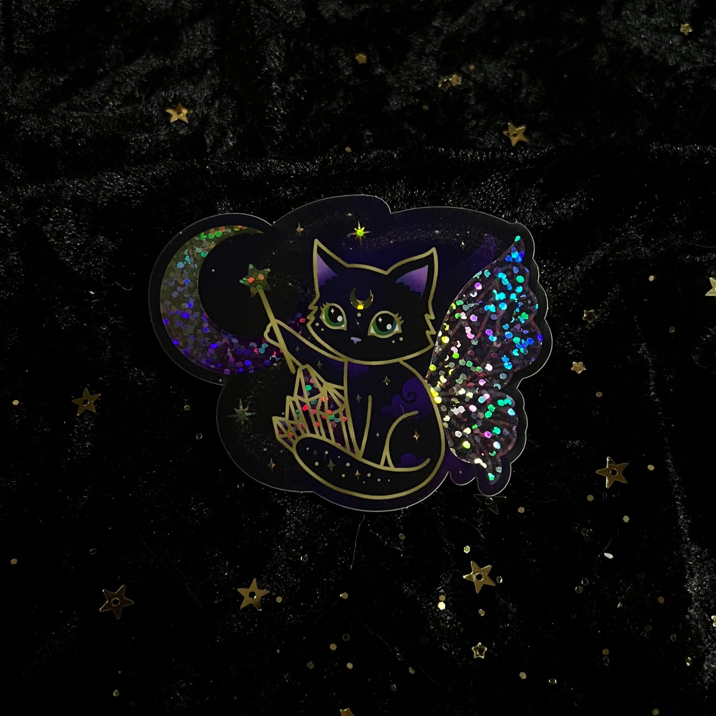 Crystal Fairy Kitty Cat Stickers (individual or set) -  -