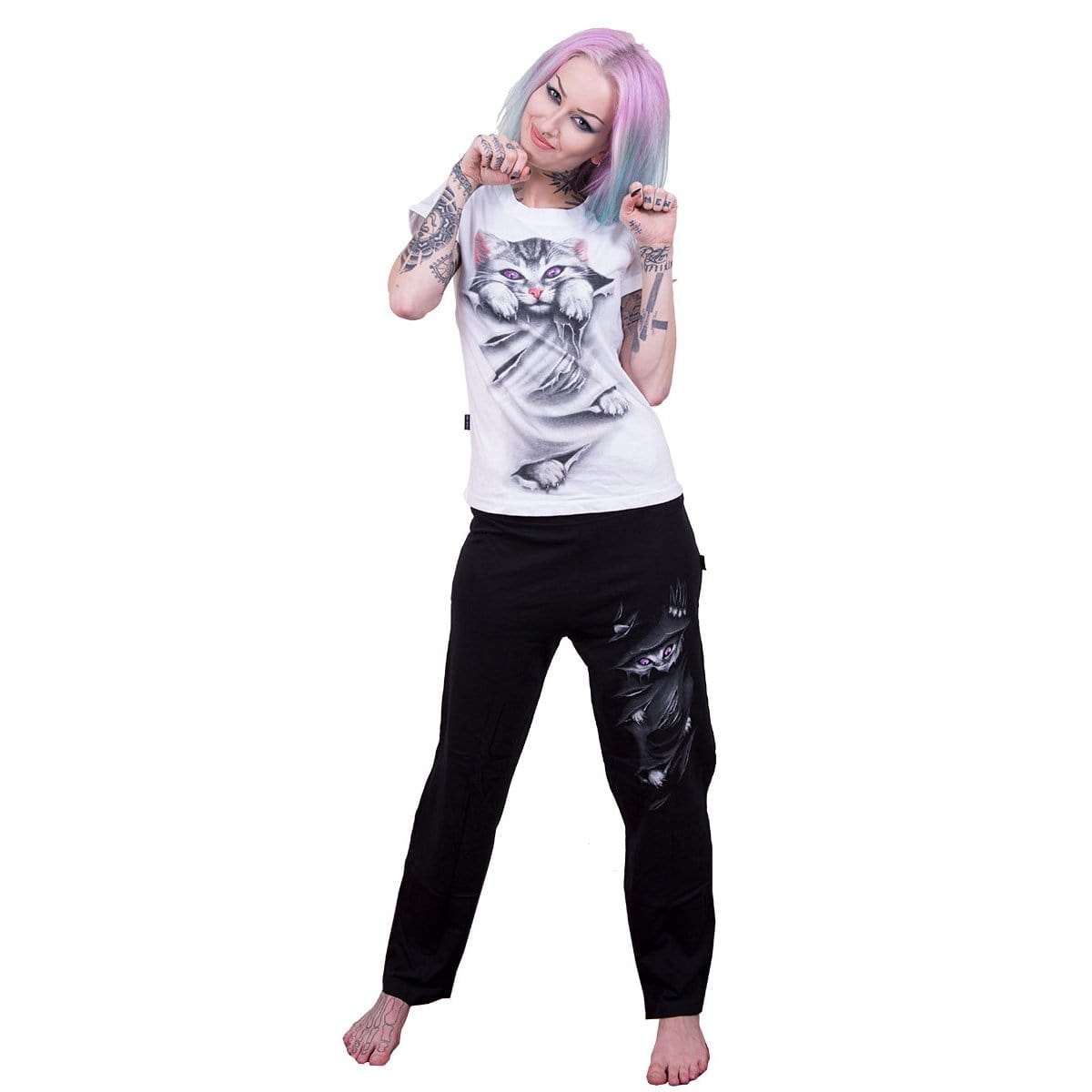 BRIGHT EYES - 4pc Gothic Pyjama Set -  - Pyjama Sets