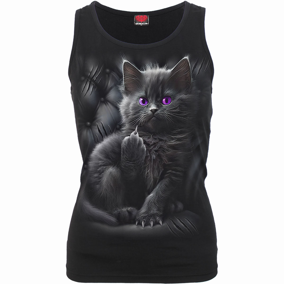 CATTITUDE - Razor Back Top Black -  - Tops - Sleeveless