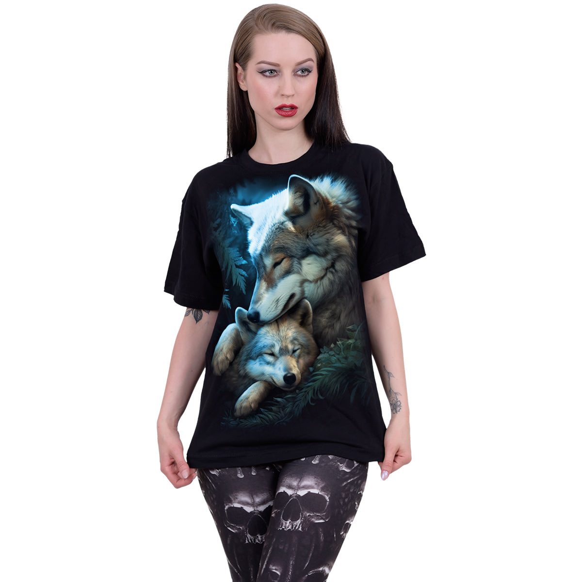 MOTHER'S LOVE - Front Print T-Shirt Black - - T-Shirts