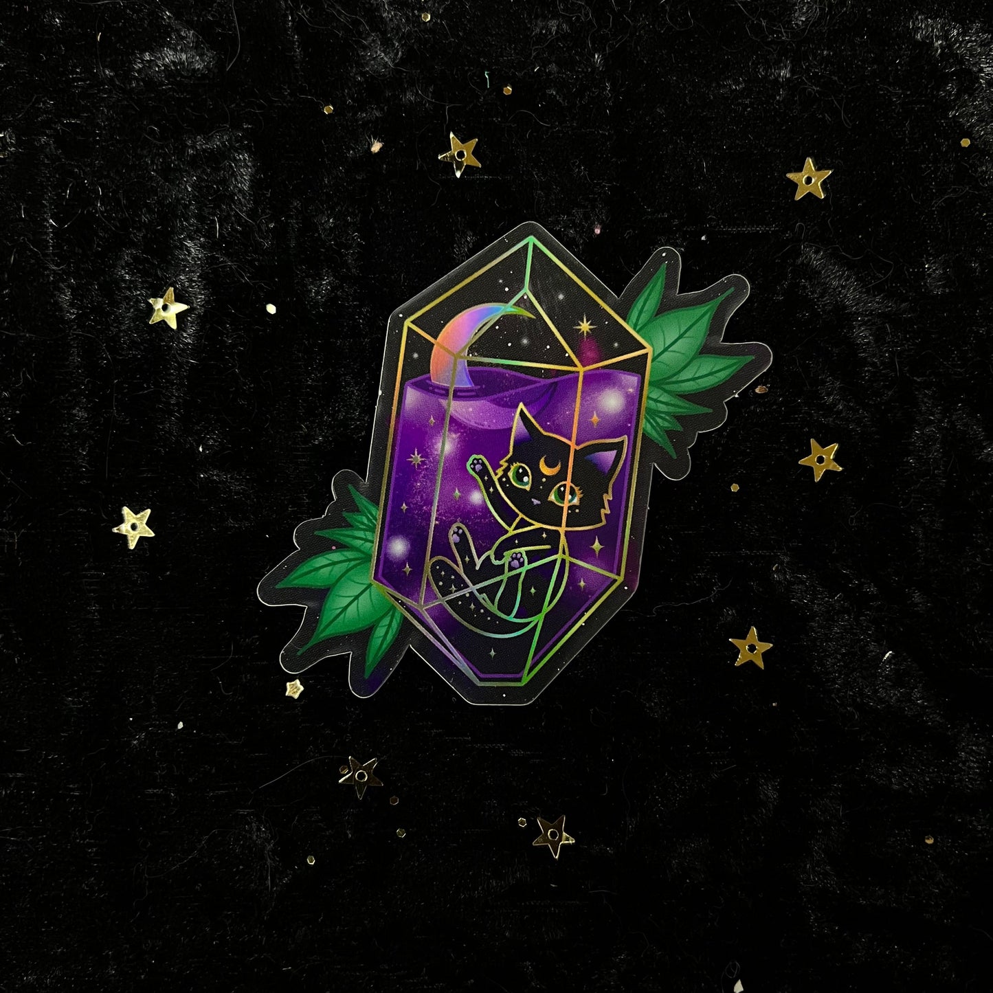 Crystal Fairy Kitty Cat Stickers (individual or set) -  -