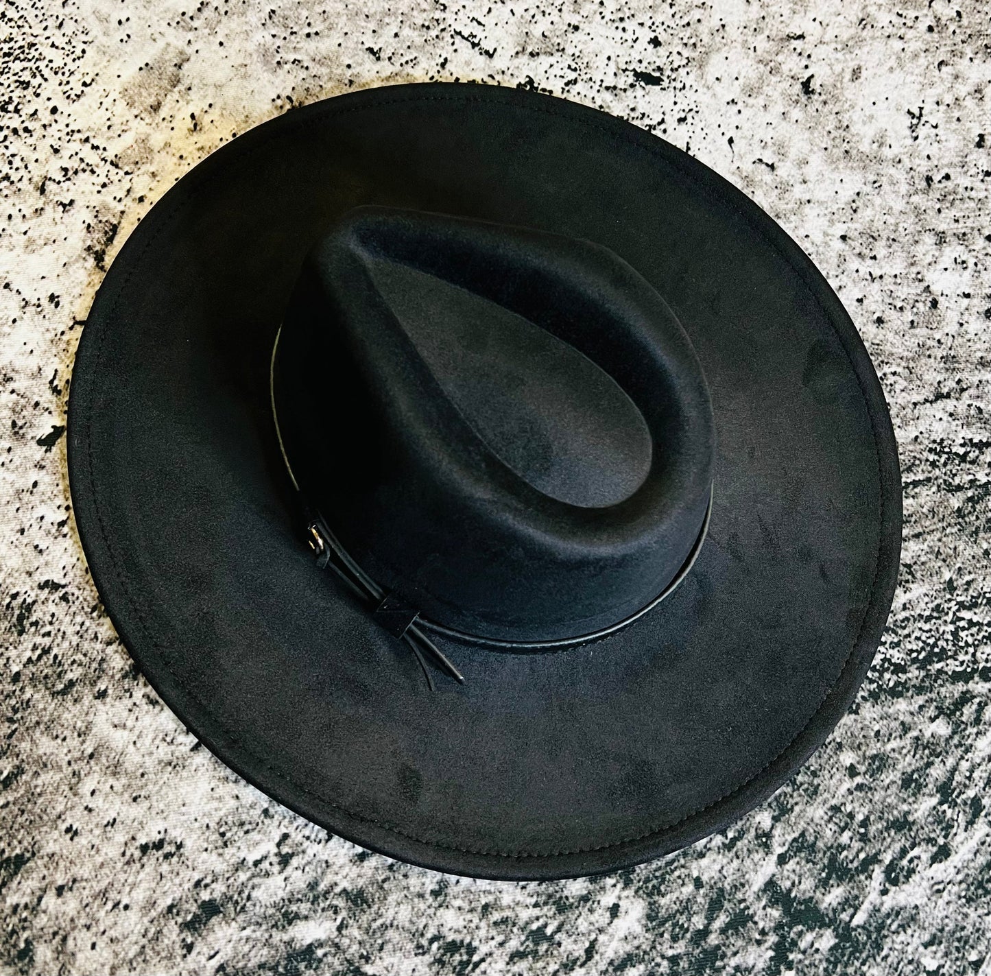Vegan SUEDE Hat - Plain - XL Brim - -
