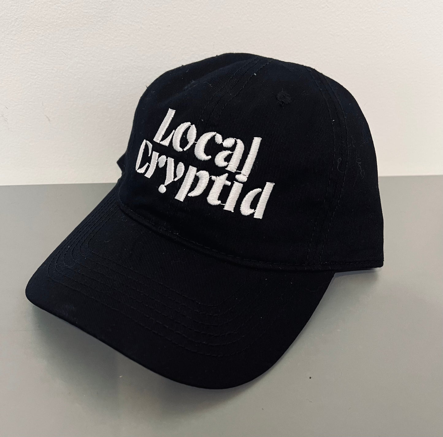 Local Cryptid Embroidered Dad Hat - READY TO SHIP - -