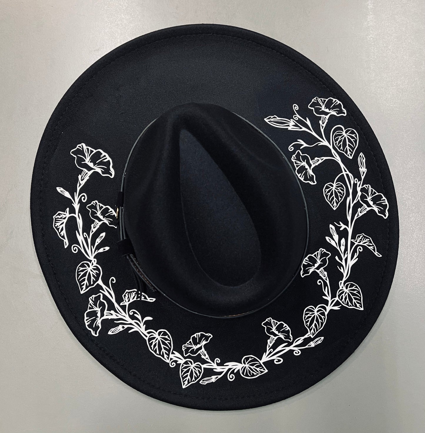 Vegan Felt Hat - XL Brim - Morning Glory - -