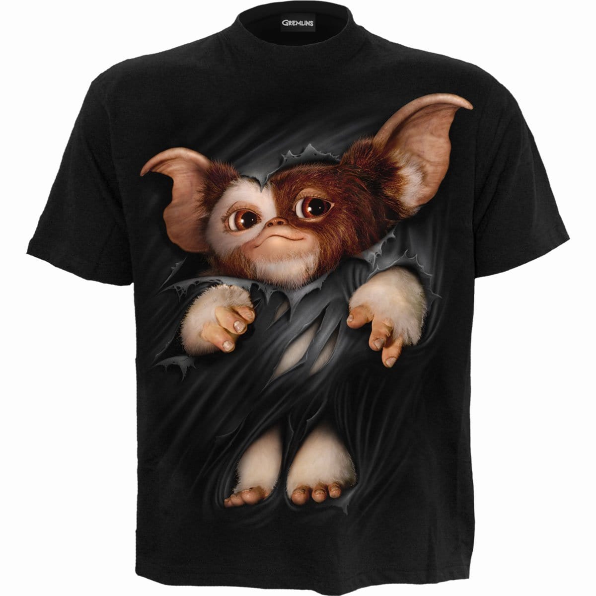 GREMLINS - GIZMO - Front Print T-Shirt Black -  - T-Shirts