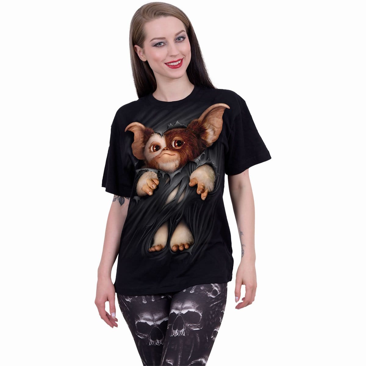 GREMLINS - GIZMO - Front Print T-Shirt Black -  - T-Shirts