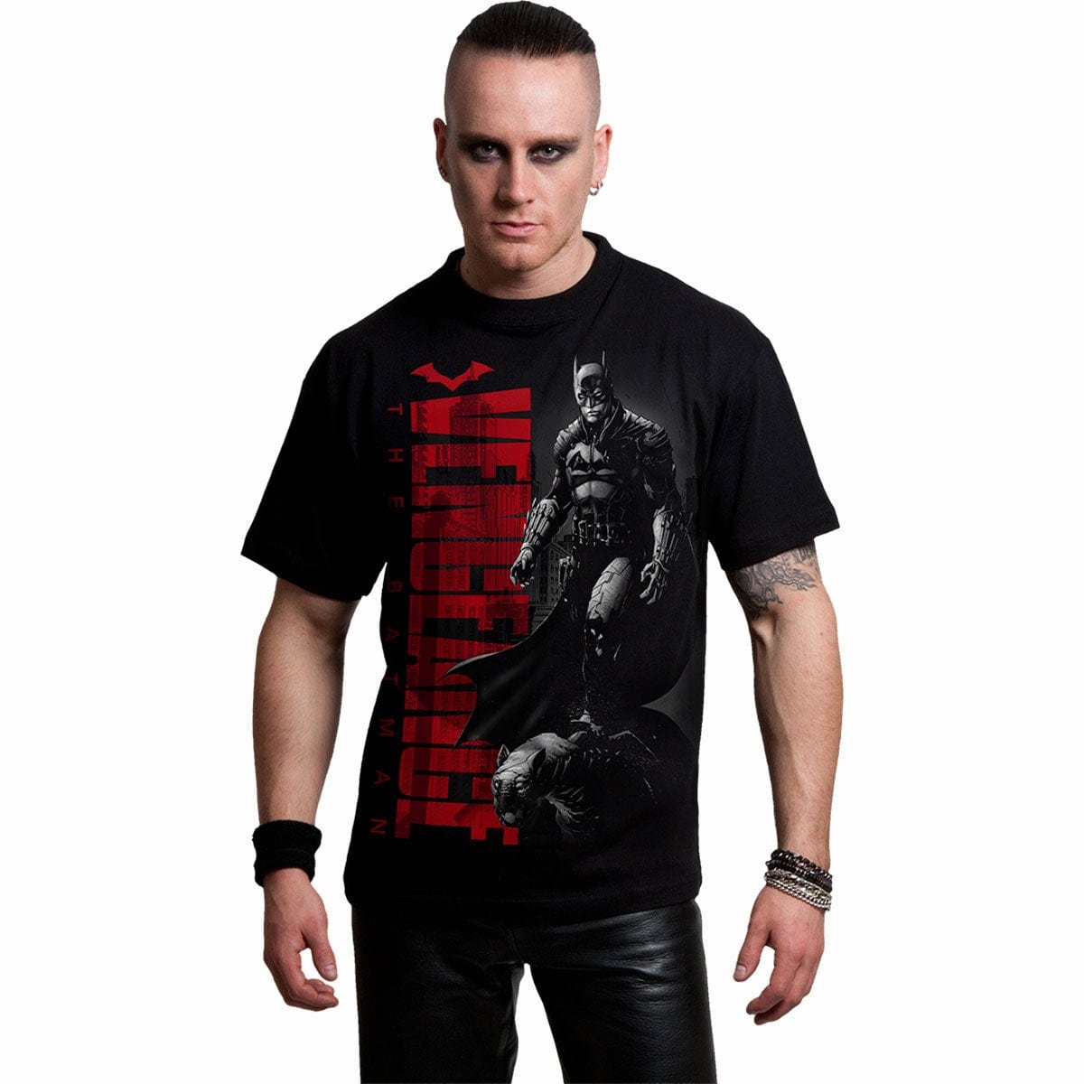 THE BATMAN - COMIC COVER - Front Print T-Shirt Black - - T-Shirts