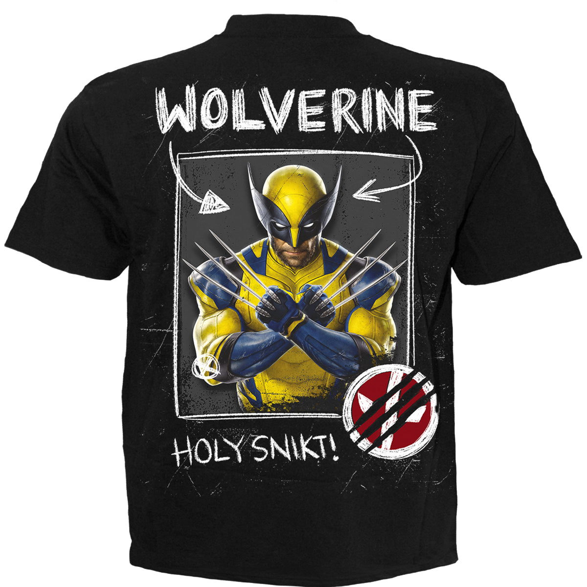 DEADPOOL - WOLVERINE SKETCHES - T-Shirt Black - - T-Shirts