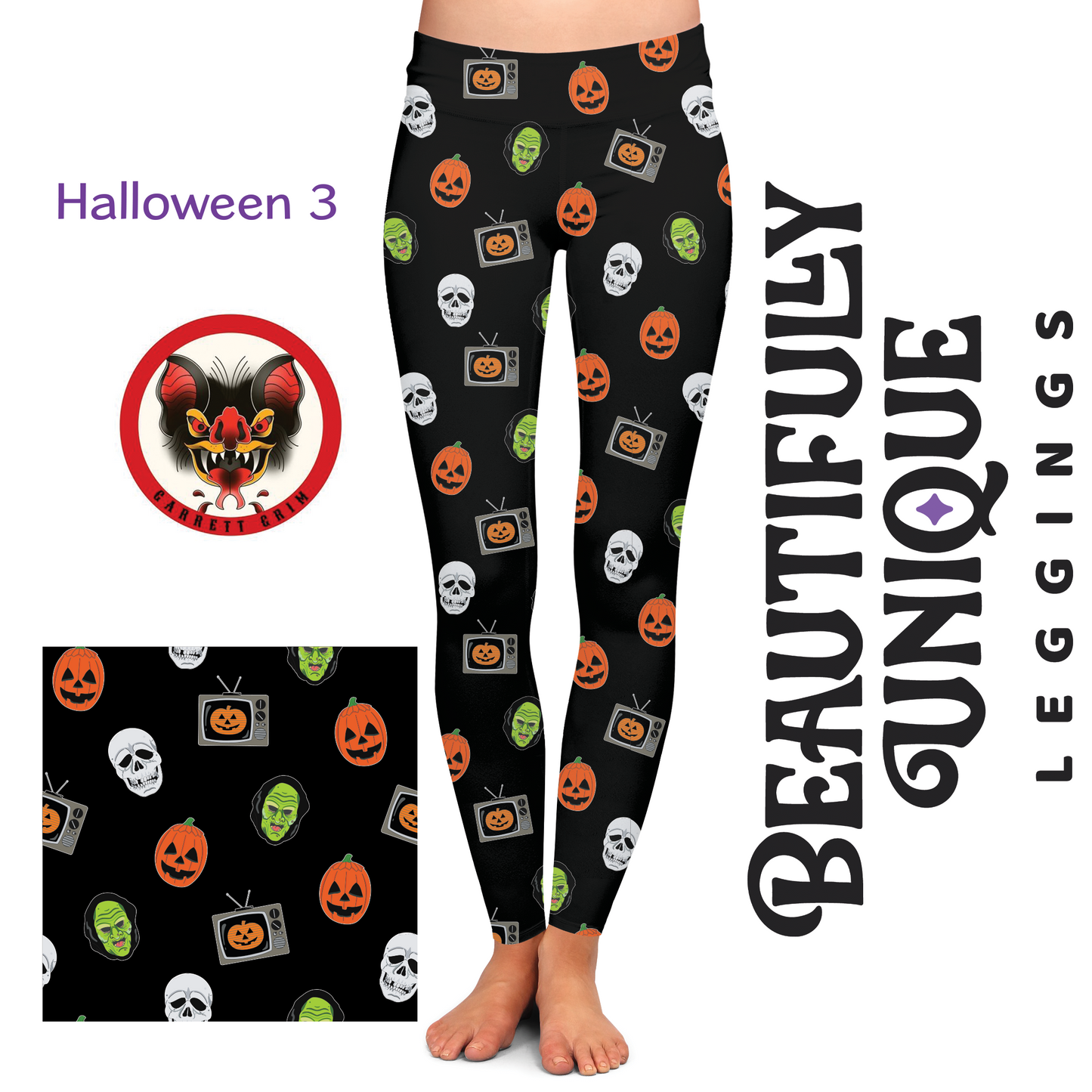 Halloween 3: Season of the Witch (Exclusive) - High-quality Handcrafted Vibrant Leggings - - Leggings