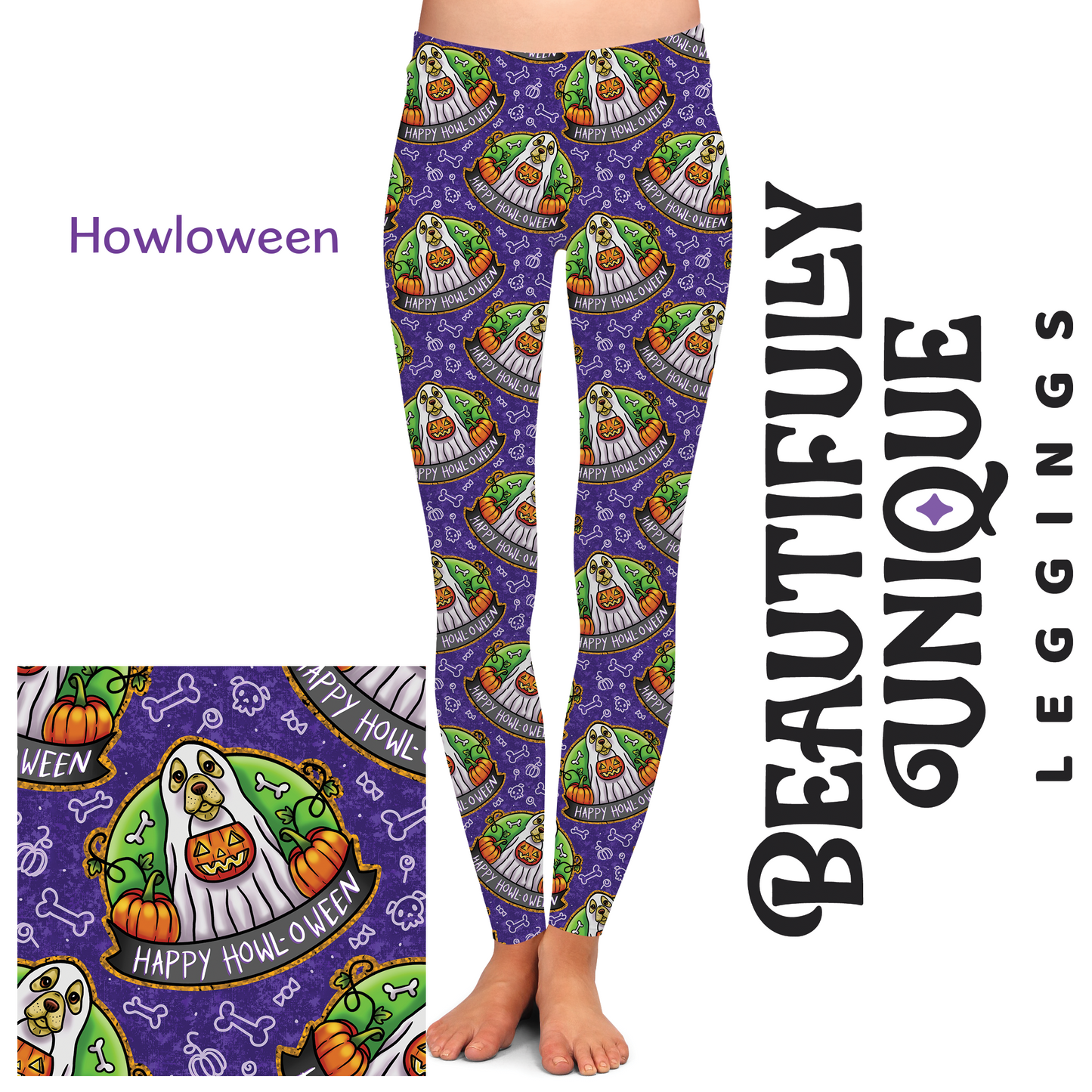 Howloween (Exclusive) - High-quality Handcrafted Vibrant Leggings -  - Leggings