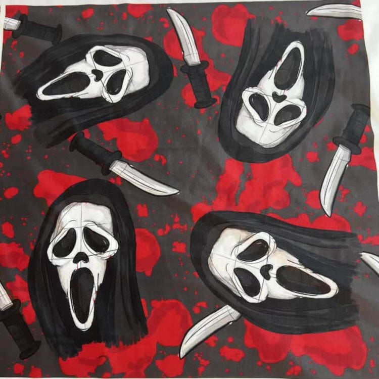 Bloody Ghostface (Semi-Exclusive) - High-quality Handcrafted Vibrant Leggings -  - Leggings