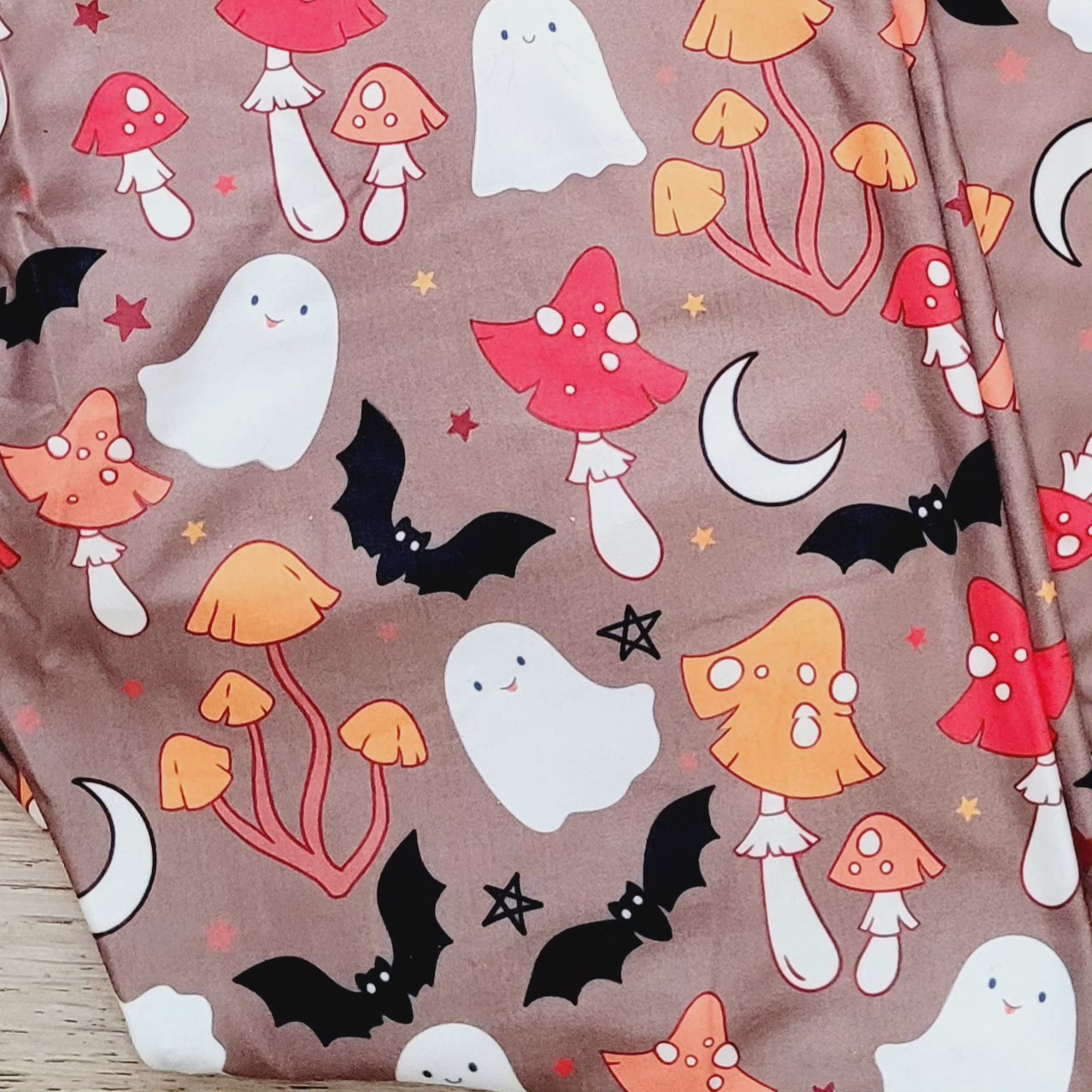 Shrooms & Spookies (Exclusive) - High-quality Handcrafted Vibrant Leggings -  - Leggings