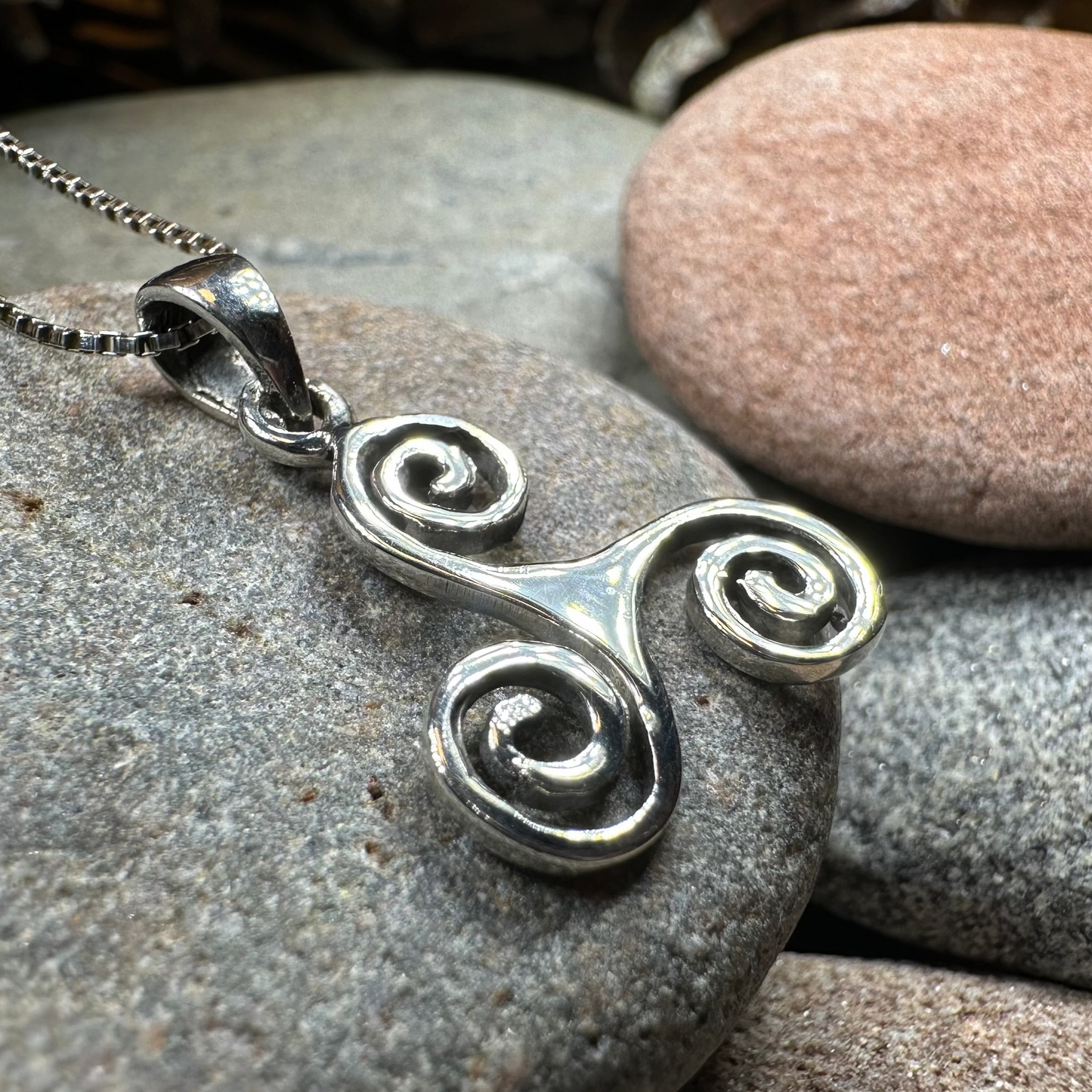 Arwyn Celtic Spiral Necklace -  - Pendant