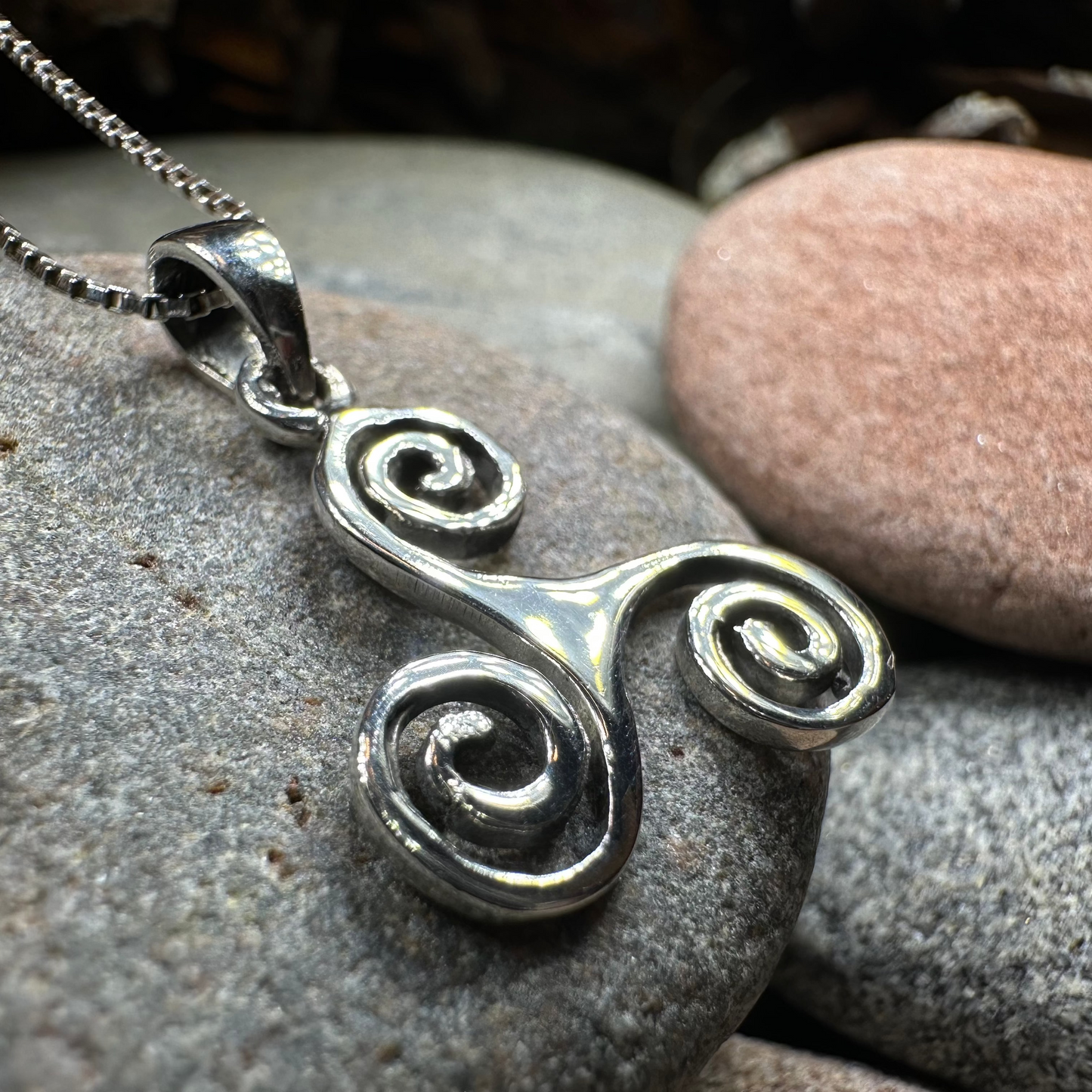 Arwyn Celtic Spiral Necklace -  - Pendant
