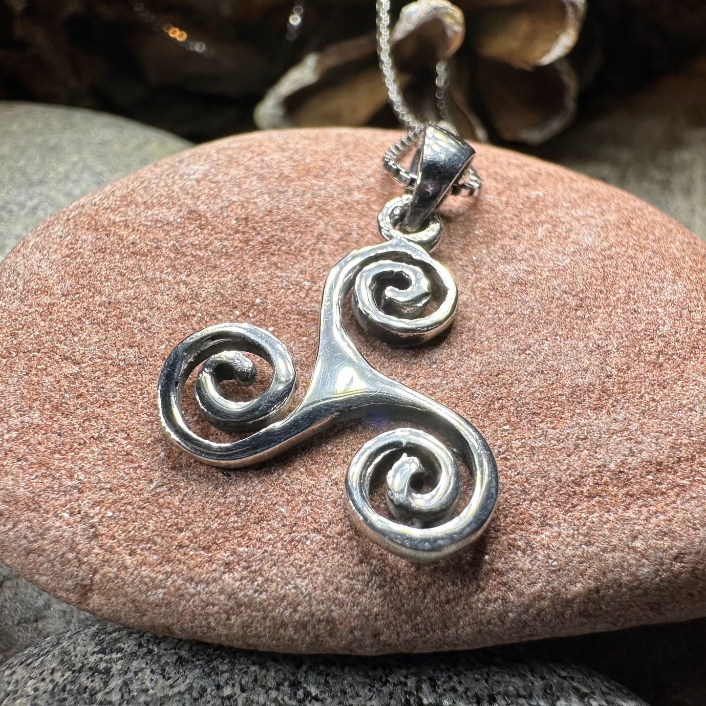 Arwyn Celtic Spiral Necklace -  - Pendant
