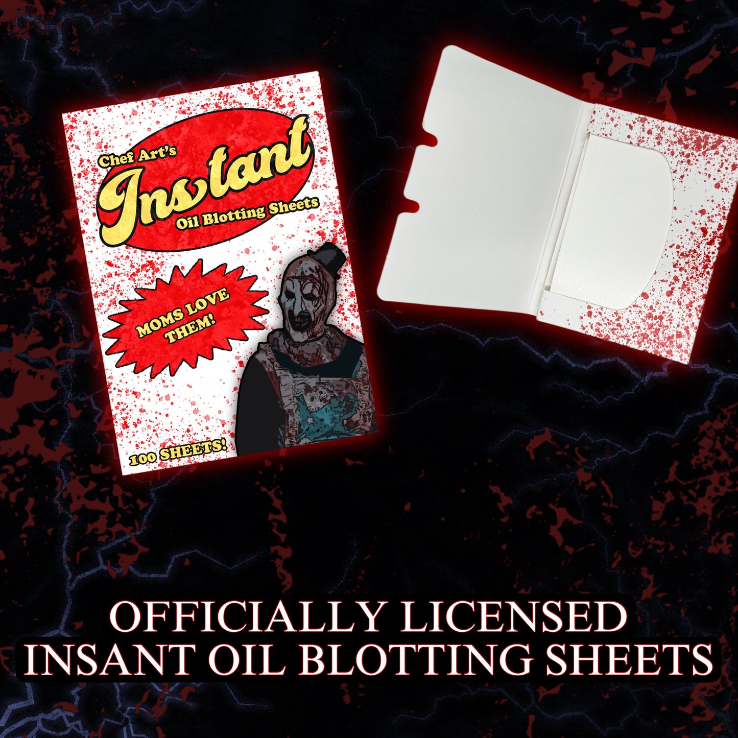 Instant Oil Blotting Sheets W/ Comic Horror FX