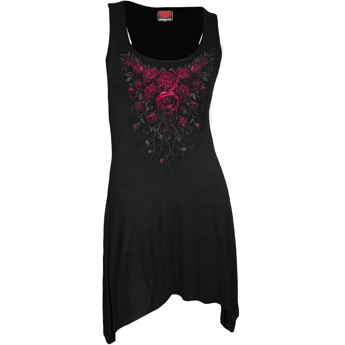 BLOOD ROSE - Goth Bottom Camisole Dress Black -  - Dresses