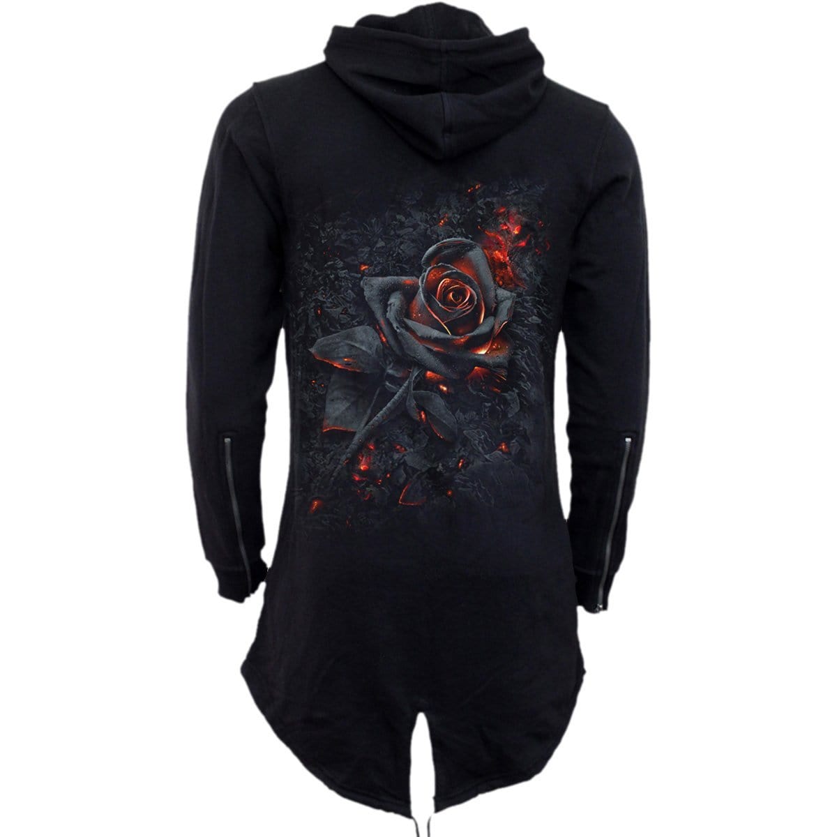 BURNT ROSE - Ladies Fish Tail Full Zip Hoody - Zip Sleeve -  - Hoodies