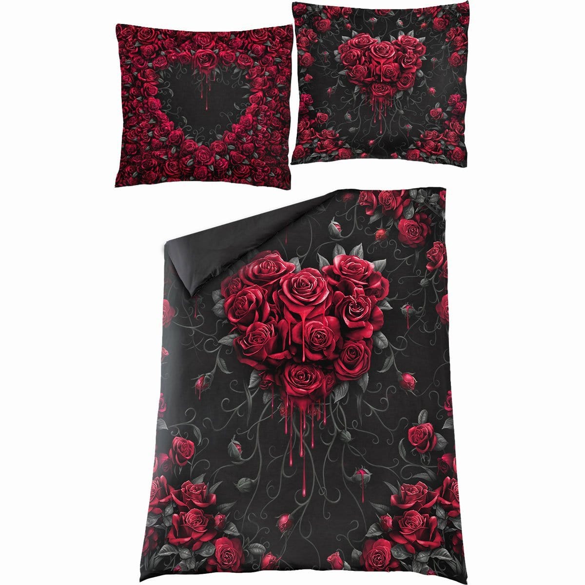 BLEEDING HEART - Single Duvet Cover + UK And EU Pillow case -  - Bedding & Linen