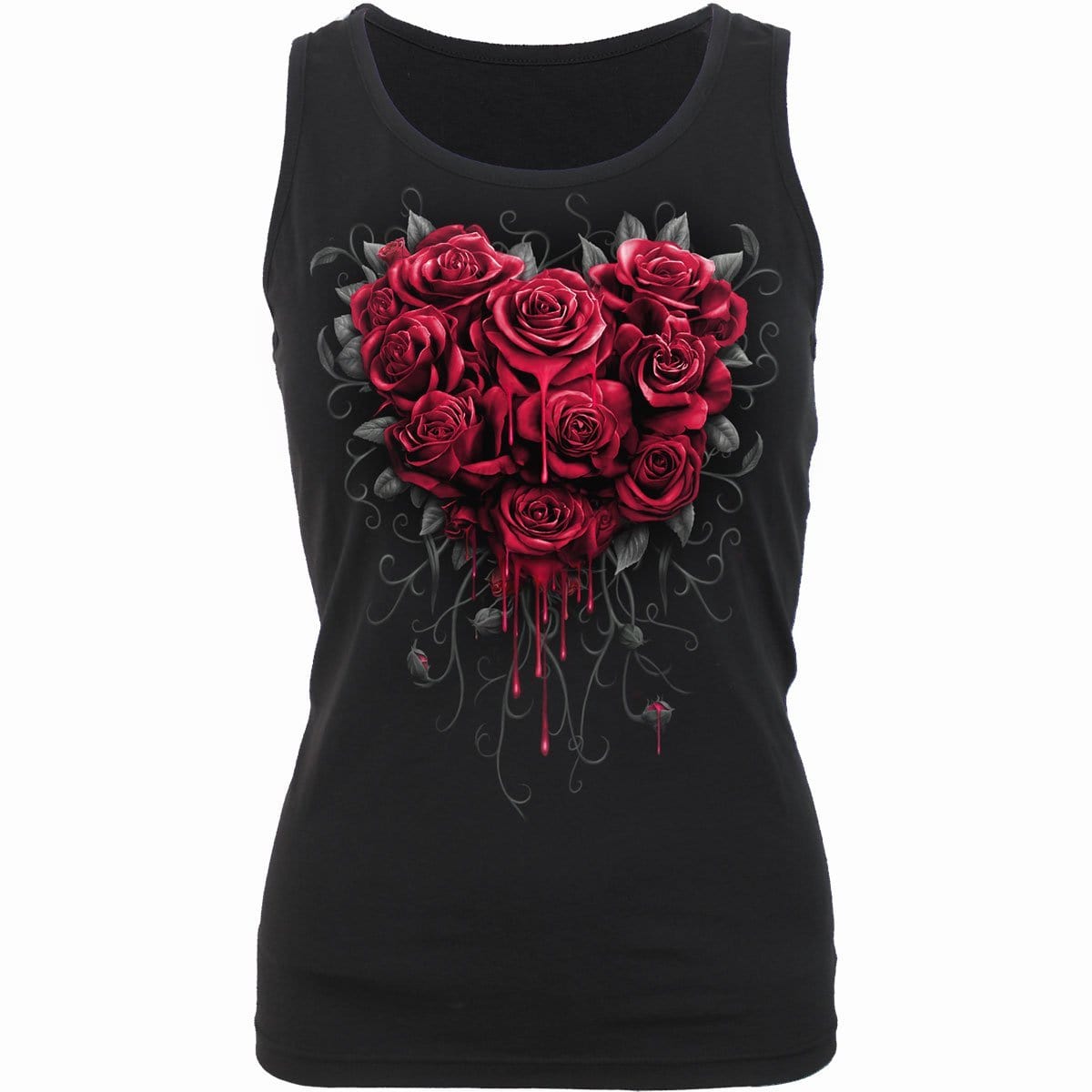 BLEEDING HEART - Razor Back Top Black -  - Tops - Sleeveless