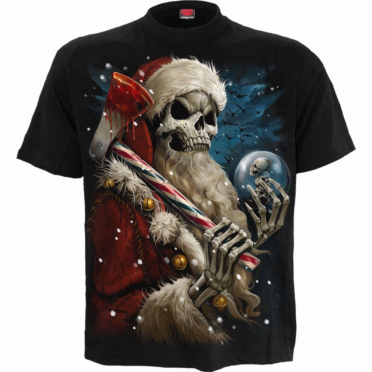 CANDY CANE SANTA - T-Shirt Black -  - T-Shirts