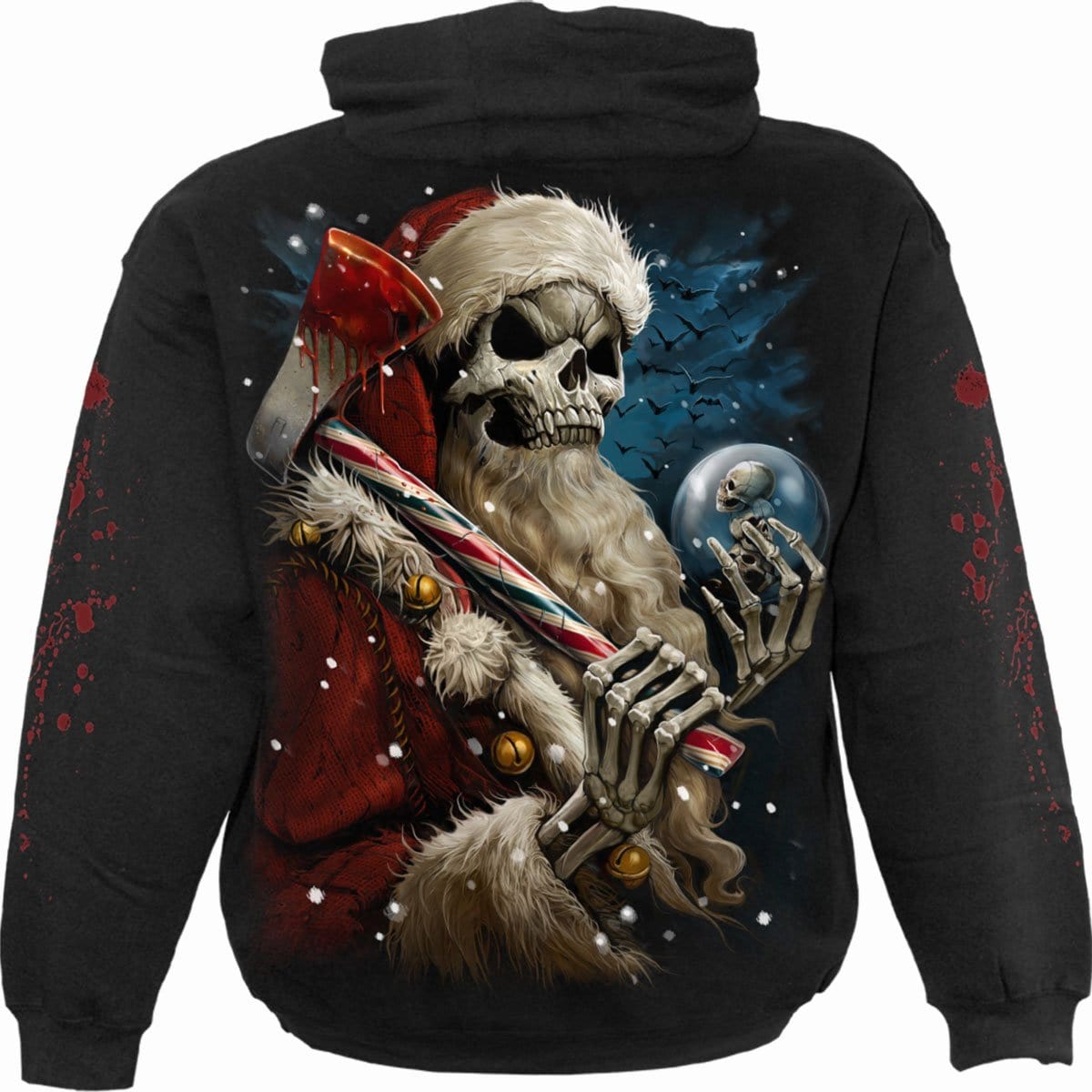 CANDY CANE SANTA - Hoody Black -  - Hoodies