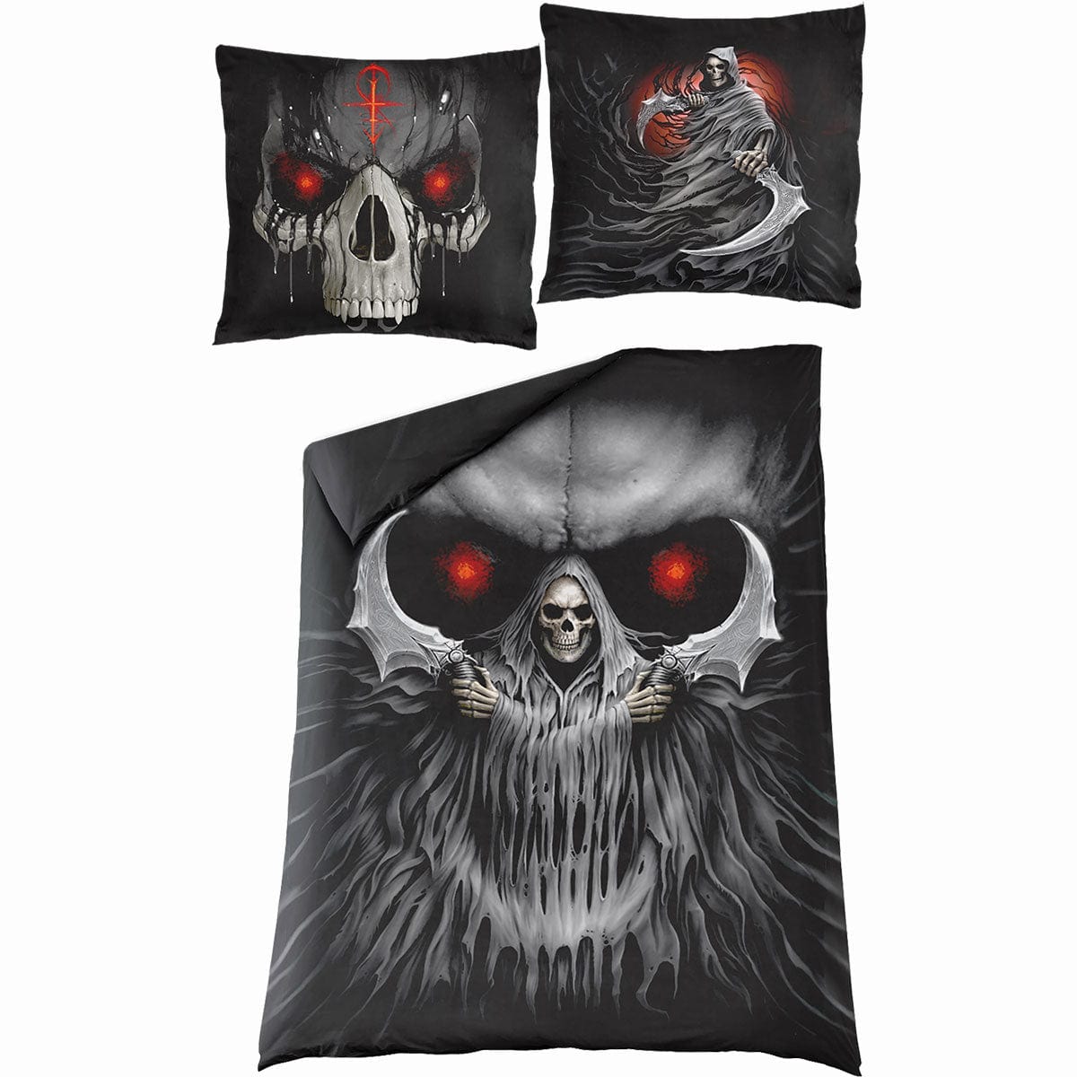 DARK DEATH - Single Duvet Cover + UK And EU Pillow case - - Bedding & Linen